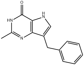 7-Benzyl-2-methyl-3H-pyrrolo[3,2-d]pyrimidin-4(5H)-one 结构式