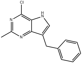 7-Benzyl-4-chloro-2-methyl-5H-pyrrolo[3,2-d]pyrimidine 结构式