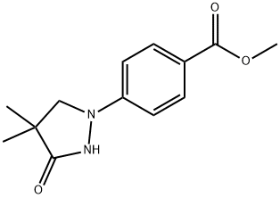 4-(4,4-二甲基-3-氧代-1-吡唑烷基)苯甲酸甲酯 结构式