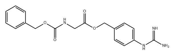 Glycine, N-[(phenylmethoxy)carbonyl]-, [4-[(aminoiminomethyl)amino]phenyl]methyl ester 结构式