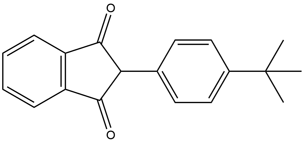 2-[4-(叔丁基)苯基]-1H-茚-1,3(2H)-二酮 结构式