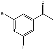 1-(2-溴-6-氟吡啶-4-基)乙酮 结构式