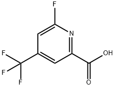 2-Pyridinecarboxylic acid, 6-fluoro-4-(trifluoromethyl)- 结构式