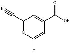 2-氰基-6-氟异烟酸 结构式