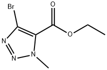 1H-1,2,3-Triazole-5-carboxylic acid, 4-bromo-1-methyl-, ethyl ester 结构式