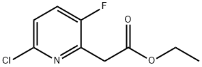 2-(6-氯-3-氟吡啶-2-基)乙酸乙酯 结构式