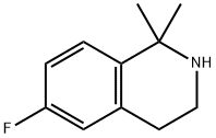 6-氟-1,1-二甲基-1,2,3,4-四氢异喹啉 结构式