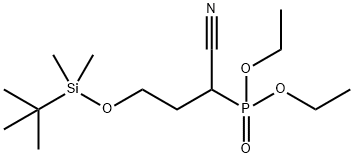 Phosphonic acid, P-[1-cyano-3-[[(1,1-dimethylethyl)dimethylsilyl]oxy]propyl]-, diethyl ester 结构式