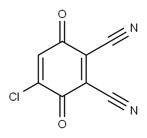 1,4-Cyclohexadiene-1,2-dicarbonitrile, 4-chloro-3,6-dioxo- 结构式