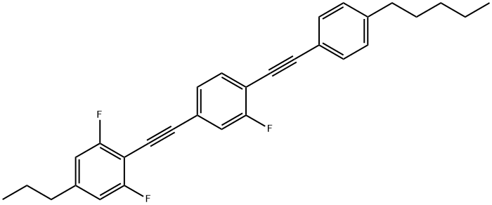 1,3-二氟-2-[3-氟-4-(4-戊基苯基乙炔基)苯基乙炔基]-5-丙基苯 结构式