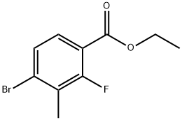 Benzoic acid, 4-bromo-2-fluoro-3-methyl-, ethyl ester 结构式