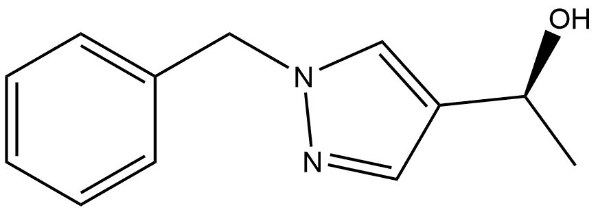 (1S)-1-(1-苄基-1H-吡唑-4-基)乙-1-醇 结构式