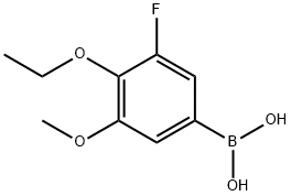 (4-thoxy-3-fluoro-5-mthoxyphnyl)boronic acid 结构式