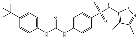 Benzenesulfonamide, N-(3,4-dimethyl-5-isoxazolyl)-4-[[[[4-(trifluoromethyl)phenyl]amino]carbonyl]amino]- 结构式