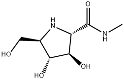 (2S,3R,4R,5R)-3,4-Dihydroxy-5-(hydroxymethyl)-N-methyl-2-pyrrolidine carboxamide 结构式