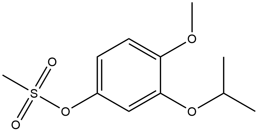 Phenol, 4-methoxy-3-(1-methylethoxy)-, 1-methanesulfonate 结构式