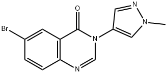 6-bromo-3-(1-methyl-1H-pyrazol-4-yl)quinazolin-4(3H)-one 结构式