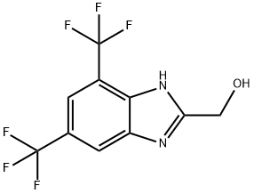 1H-Benzimidazole-2-methanol, 5,7-bis(trifluoromethyl)- 结构式