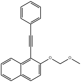 Naphthalene, 2-(methoxymethoxy)-1-(2-phenylethynyl)- 结构式