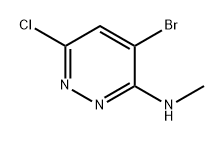 4-溴-6-氯-N-甲基哒嗪-3-胺 结构式