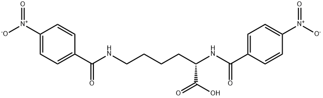 N~2~,N~6~-bis{4-nitrobenzoyl}lysine 结构式