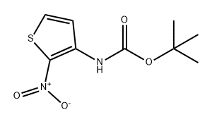 N-BOC-2-硝基噻吩-3-胺 结构式