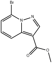 7-溴吡唑并[1,5-A]吡啶-3-羧酸甲酯 结构式