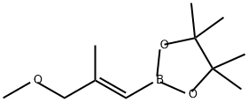 (E)-2-(3-甲氧基-2-甲基丙-1-烯-1-基)-4,4,5,5-四甲基-1,3,2-二氧硼杂环戊烷 结构式