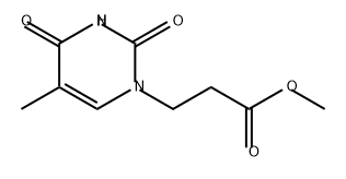 3-(5-甲基-2,4-二氧代-3,4-二氢-1(2H)-嘧啶基)丙酸甲酯 结构式