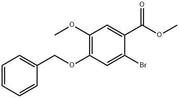 4-(苄氧基)-2-溴-5-甲氧基苯甲酸甲酯 结构式