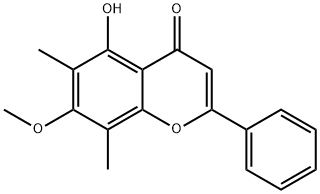 5-Hydroxy-7-methoxy-6,8-dimethyl-2-phenyl-4H-chromen-4-one 结构式