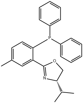 Oxazole, 2-[2-(diphenylphosphino)-5-methylphenyl]-4,5-dihydro-4-(1-methylethyl)-, (4S)- 结构式