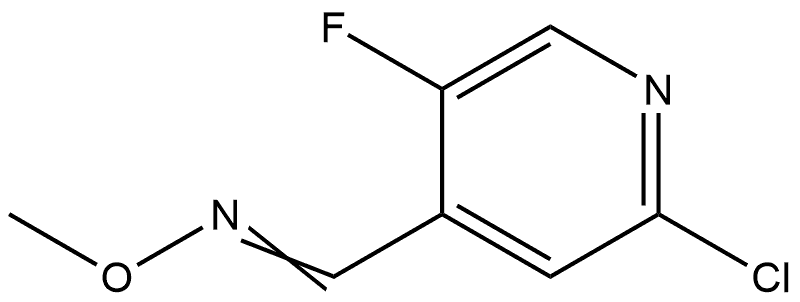 2-Chloro-5-fluoro-4-pyridinecarboxaldehyde O-methyloxime 结构式