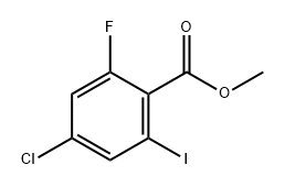 4-氯-2-氟-6-碘苯甲酸甲酯 结构式