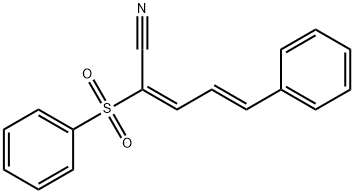 2,4-Pentadienenitrile, 5-phenyl-2-(phenylsulfonyl)-, (E,E)- (9CI) 结构式