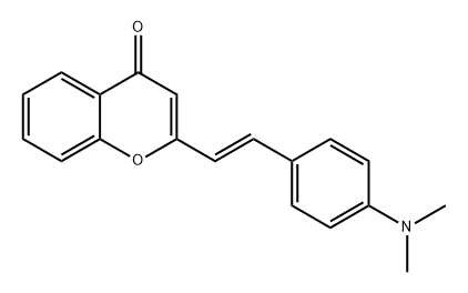 (E)-2-[4-(二甲基氨基)苯乙烯基]-4H-色烯-4-酮 结构式