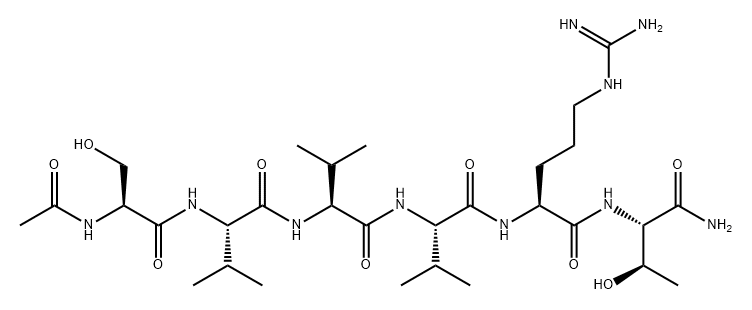 化合物 AC-SVVVRT-NH2 结构式