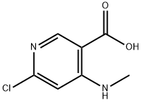 6-氯-4-(甲氨基)烟酸 结构式