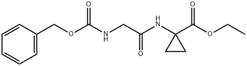 Cyclopropanecarboxylic acid, 1-[[2-[[(phenylmethoxy)carbonyl]amino]acetyl]amino]-, ethyl ester 结构式