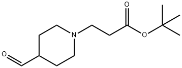 3-(4-甲酰基哌啶-1-基)丙酸叔丁酯 结构式