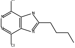 2-丁基-4,7-二氯-1H-咪唑并[4,5-D]哒嗪 结构式