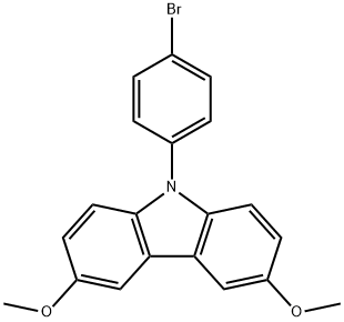 9-(4-溴苯基)-3,6-二甲氧基-9H-咔唑 结构式