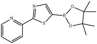 Pyridine, 2-[5-(4,4,5,5-tetramethyl-1,3,2-dioxaborolan-2-yl)-2-thiazolyl]- 结构式