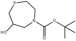 4-N-(t-butyloxycarbonyl)-6-hydroxy -2,3,4,5,6,7-hexahydro-1,4-thiazepine 结构式