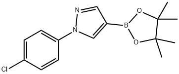 1H-Pyrazole, 1-(4-chlorophenyl)-4-(4,4,5,5-tetramethyl-1,3,2-dioxaborolan-2-yl)- 结构式