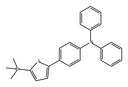 Benzenamine, N,N-diphenyl-4-[5-(trimethylstannyl)-2-thienyl]- 结构式