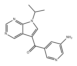 Methanone, (5-amino-3-pyridinyl)[7-(1-methylethyl)-7H-pyrrolo[2,3-d]pyrimidin-5-yl]- 结构式