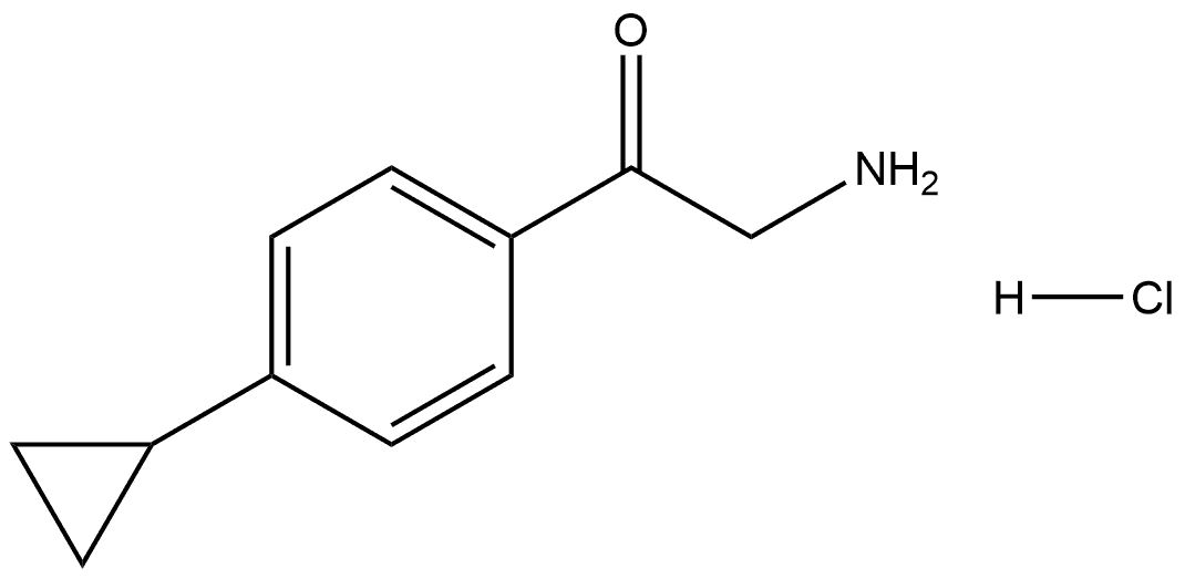 2-amino-1-(4-cyclopropylphenyl)ethan-1-one hydrochloride 结构式