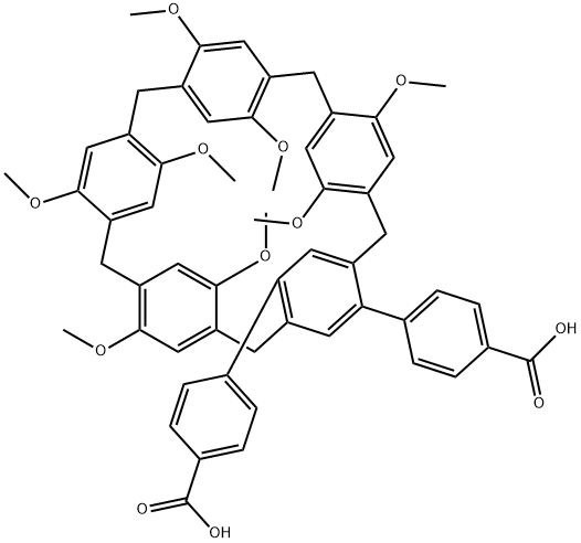 2,5-二(4-羧基苯基)-柱[5]芳烃 结构式