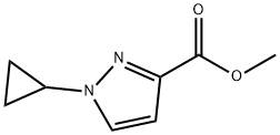 1H-Pyrazole-3-carboxylic acid, 1-cyclopropyl-, methyl ester 结构式